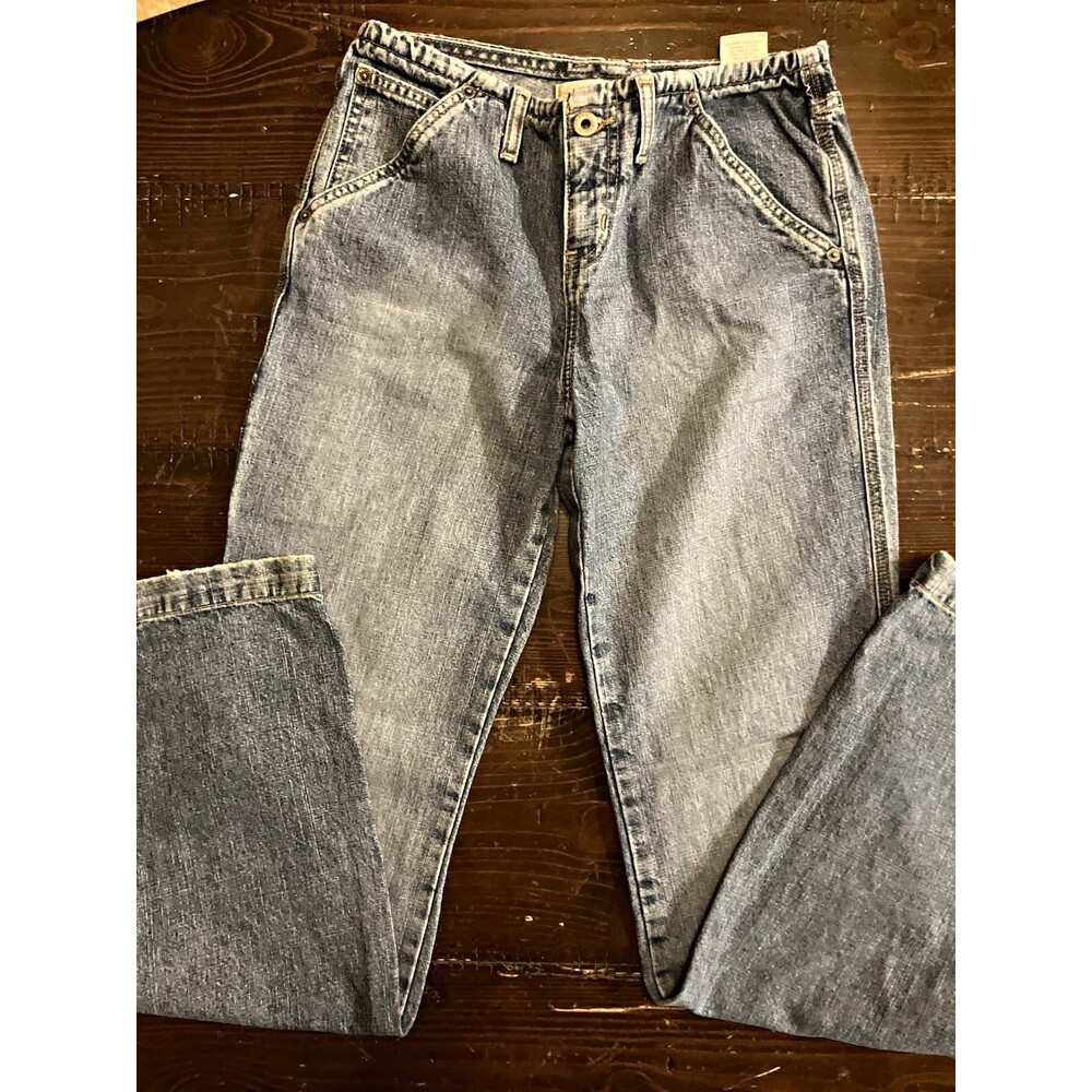Maurices Women’s Blue Light Wash Bootcut Denim Jeans Cotton 5-Pocket Logo